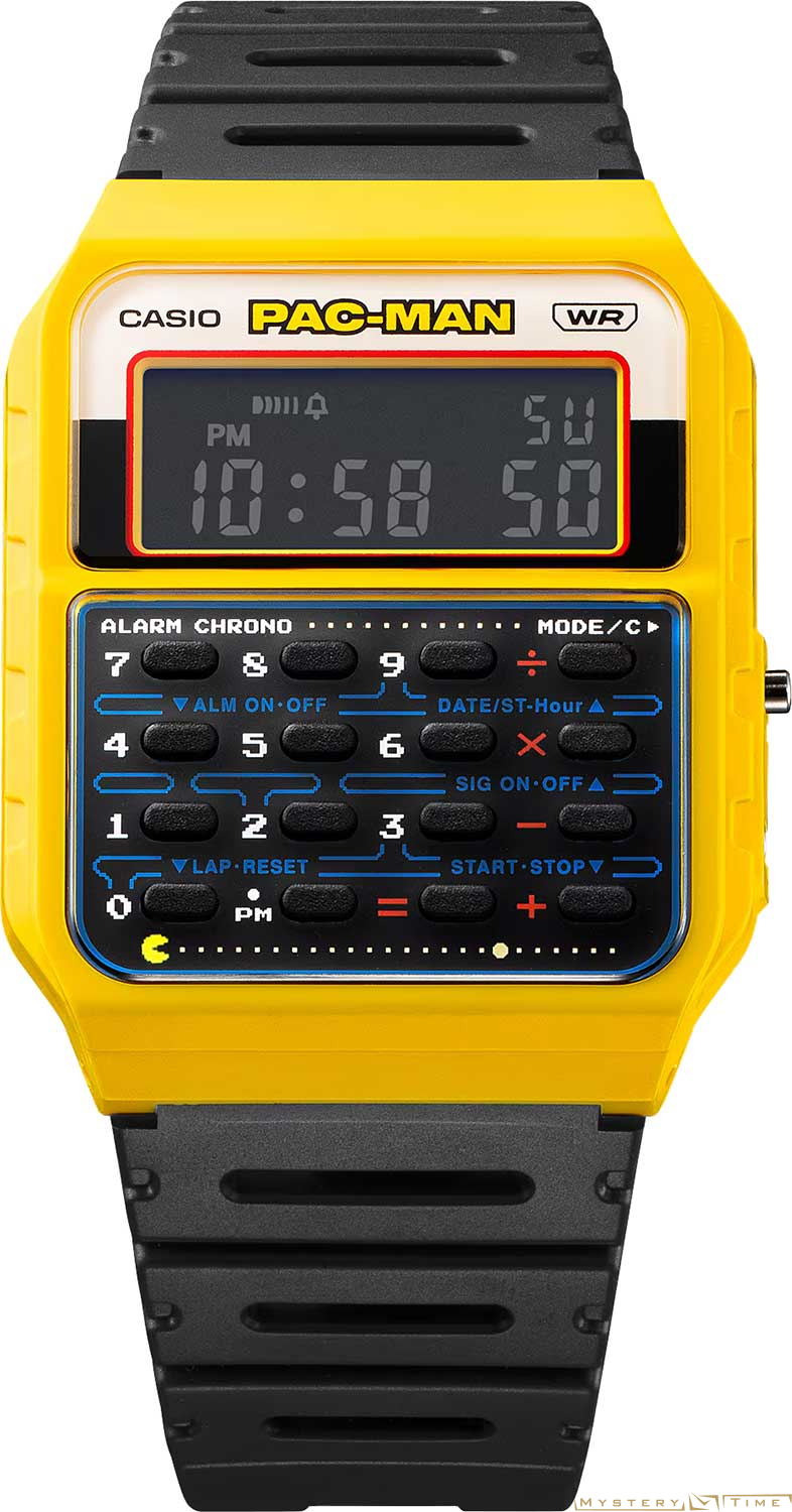 Часы японские наручные мужские кварцевые на ремне Casio CA-53WPC-1B Pacman