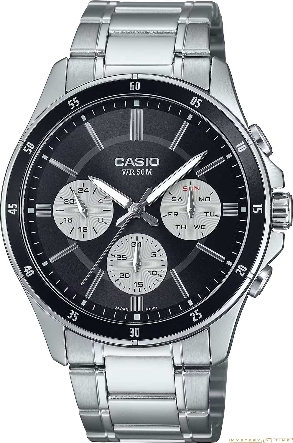 Часы японские наручные мужские кварцевые на браслете Casio MTP-1374D-1A3